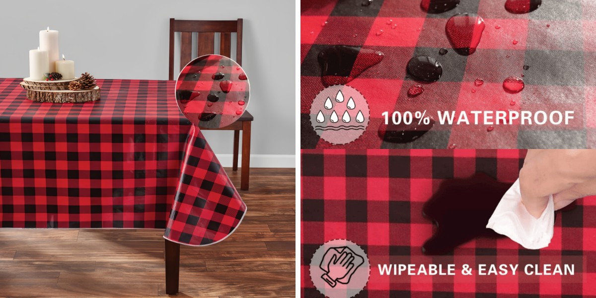 Wipeable Flannel Backed Vinyl Tablecloth Wipeable Flannel Backed Vinyl Tablecloth