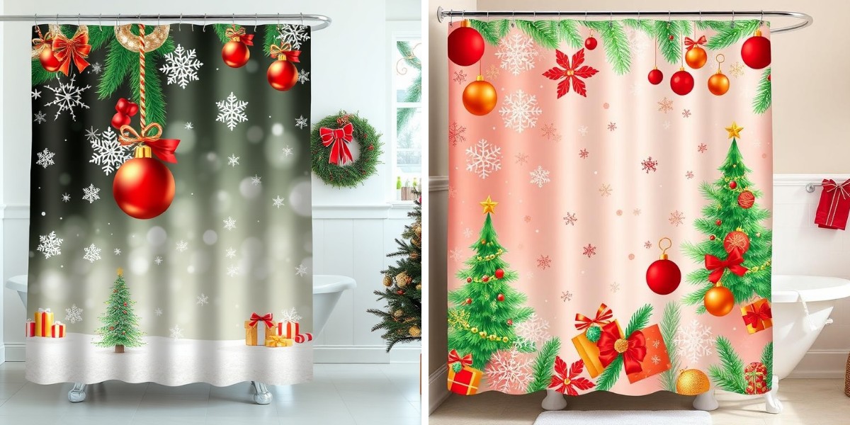 Holiday Shower Curtains for Christmas, Thanksgiving, and Winter Decor