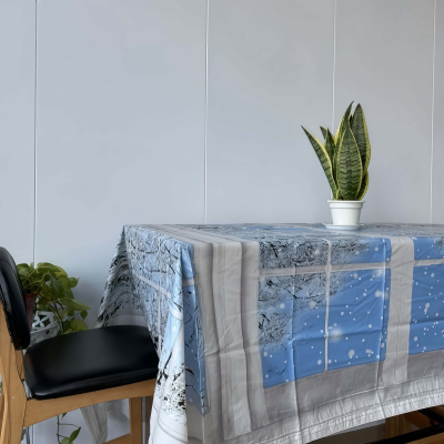 Mantel de vinilo impermeable con escena de nieve