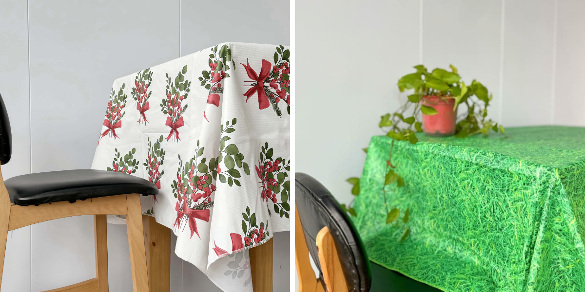 Outdoor Dining Made Simple with Wipeable Fabric Tablecloths Outdoor Dining Made Simple with Wipeable Fabric Tablecloths