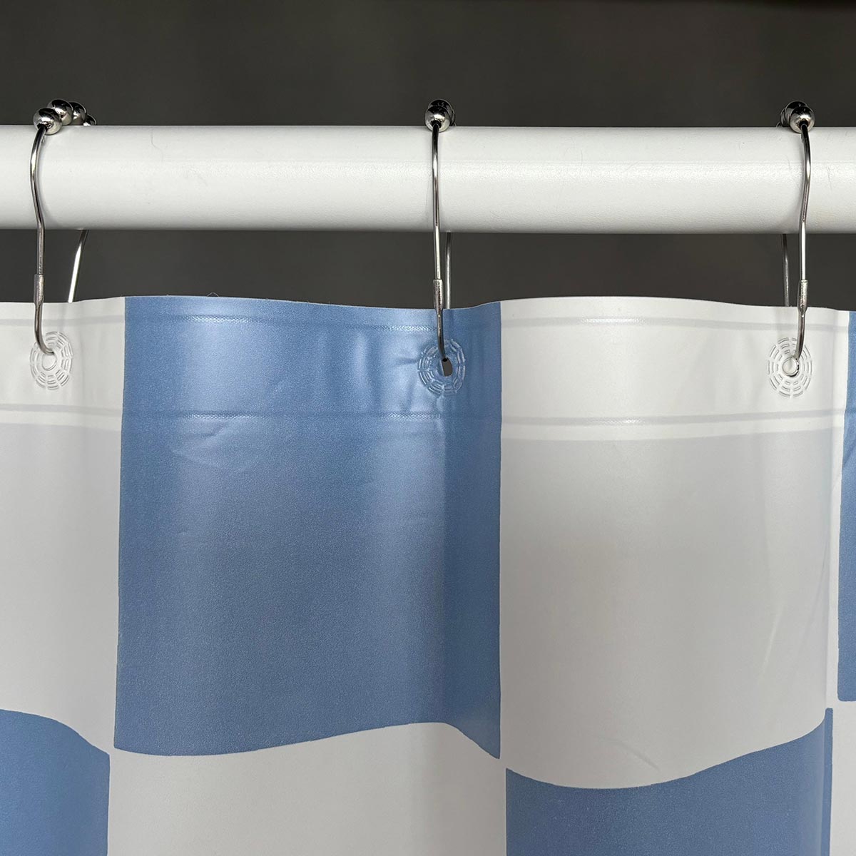 Modern Color Block PEVA Shower Curtain