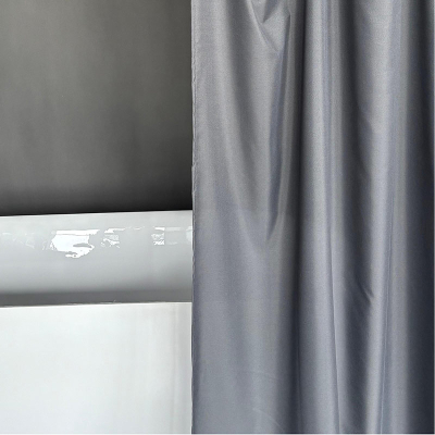 Elegant Grey Fabric Shower Curtain