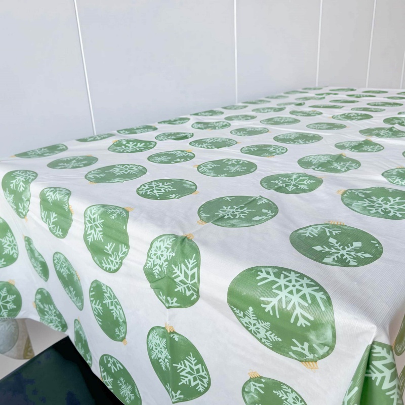 Evergreen Snowflake Flanel Vinyl Tafelkleed