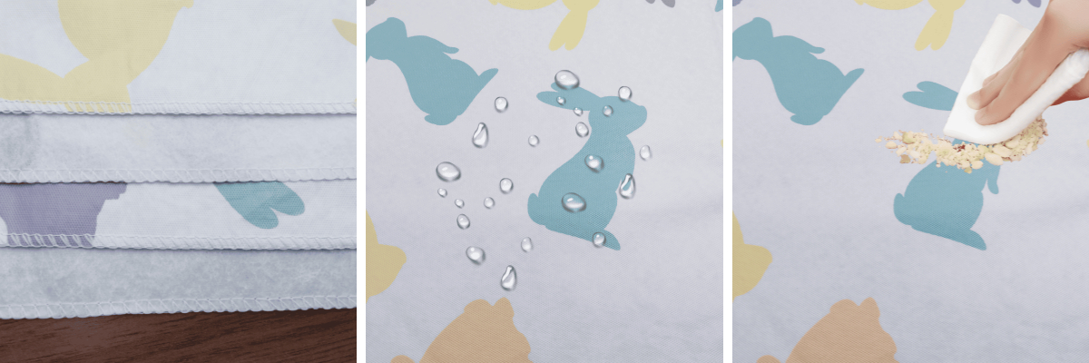 Colorful Rabbit Waterproof Tablecloth Colorful Rabbit Waterproof Tablecloth