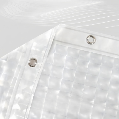 3D Clear Shower Curtain
