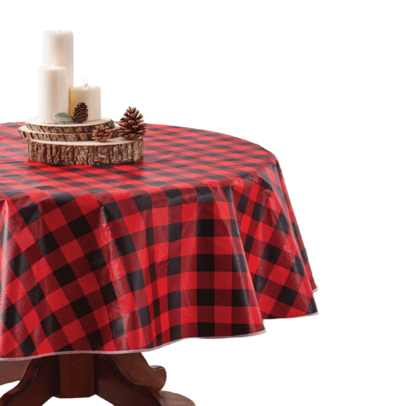 Wipeable Flannel Backed Vinyl Tablecloth