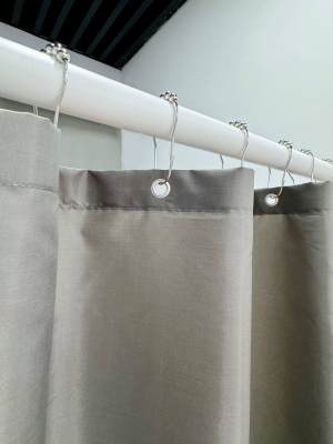 Urban Grey Fabric Shower Curtain Liner