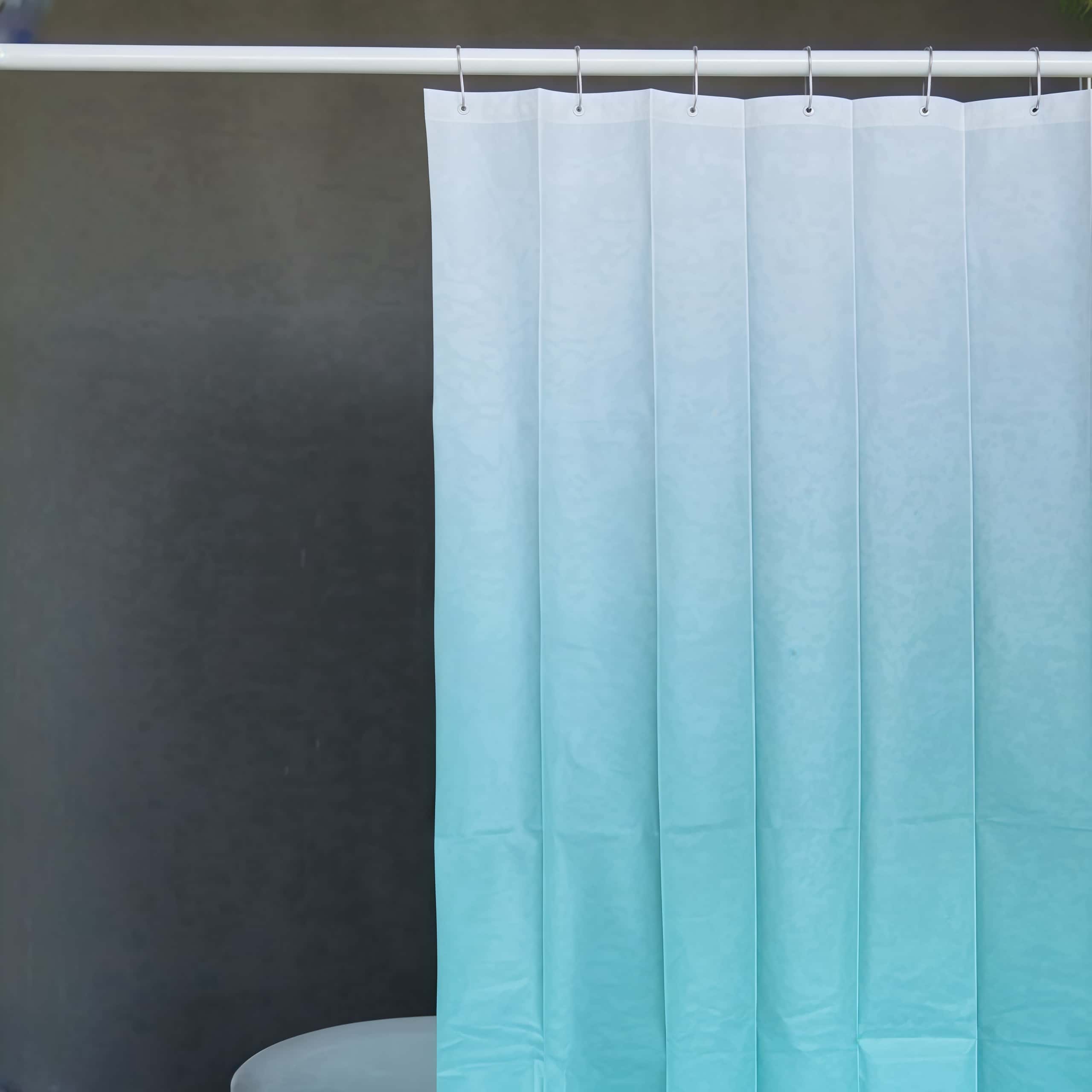 Ocean Mist Ombre Vinyl Shower Curtain