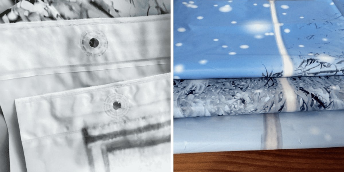 Nordic Snow Landscape PEVA Shower Curtain