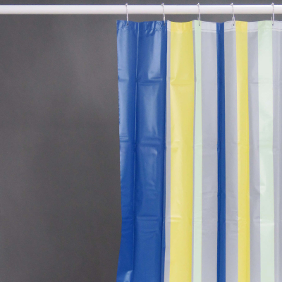 Striped Breeze PEVA Shower Curtain