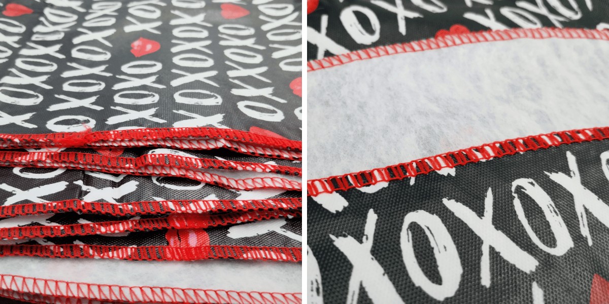 XOXO ビニールフランネル裏地テーブルクロス XOXO ビニールフランネル裏地テーブルクロス