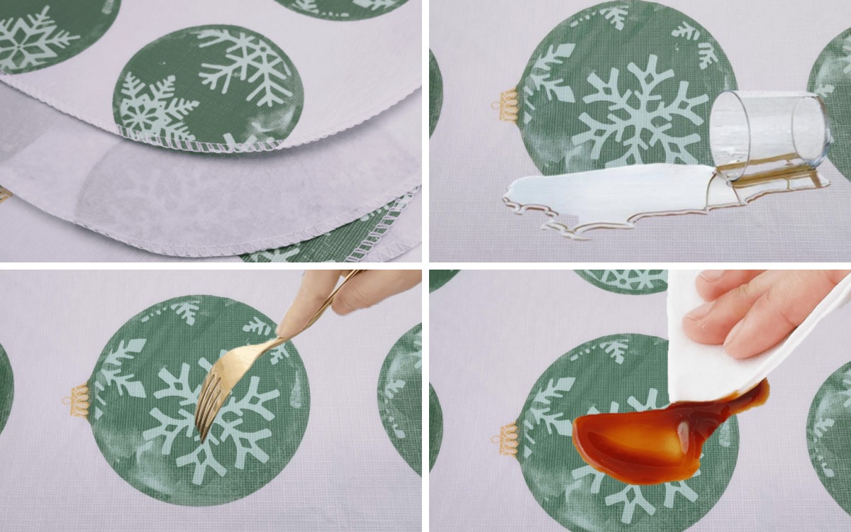 Green Snowball Tablecloth Green Snowball Tablecloth
