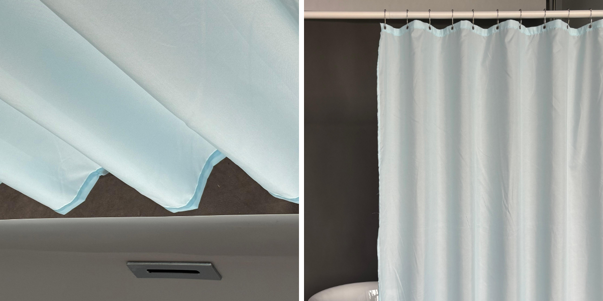 Rideaux de douche en tissu sur mesure : tailles, motifs et choix de tissus