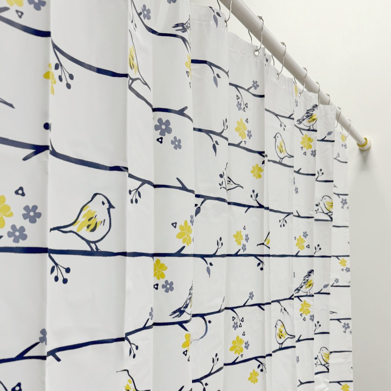 PEVA Shower Curtain with Bird Pattern