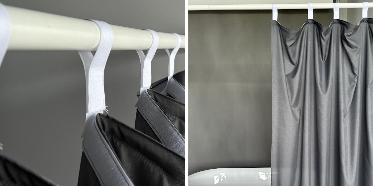 Rideaux de douche en tissu sur mesure : tailles, motifs et choix de tissus