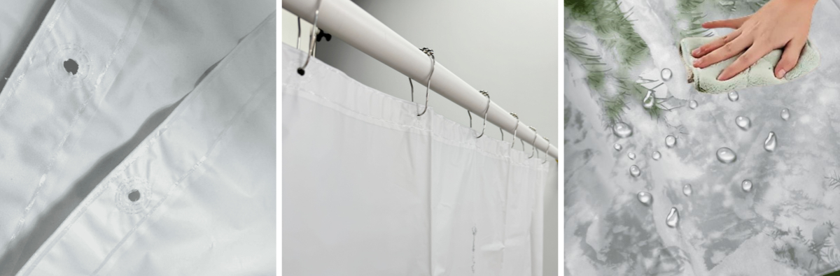 Vintage Snowfall PEVA Shower Curtain Vintage Snowfall PEVA Shower Curtain
