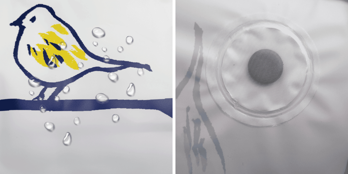 PEVA Shower Curtain with Bird Pattern