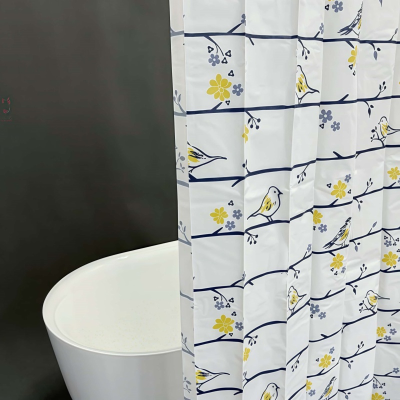 Blooms Waterproof Shower Curtain