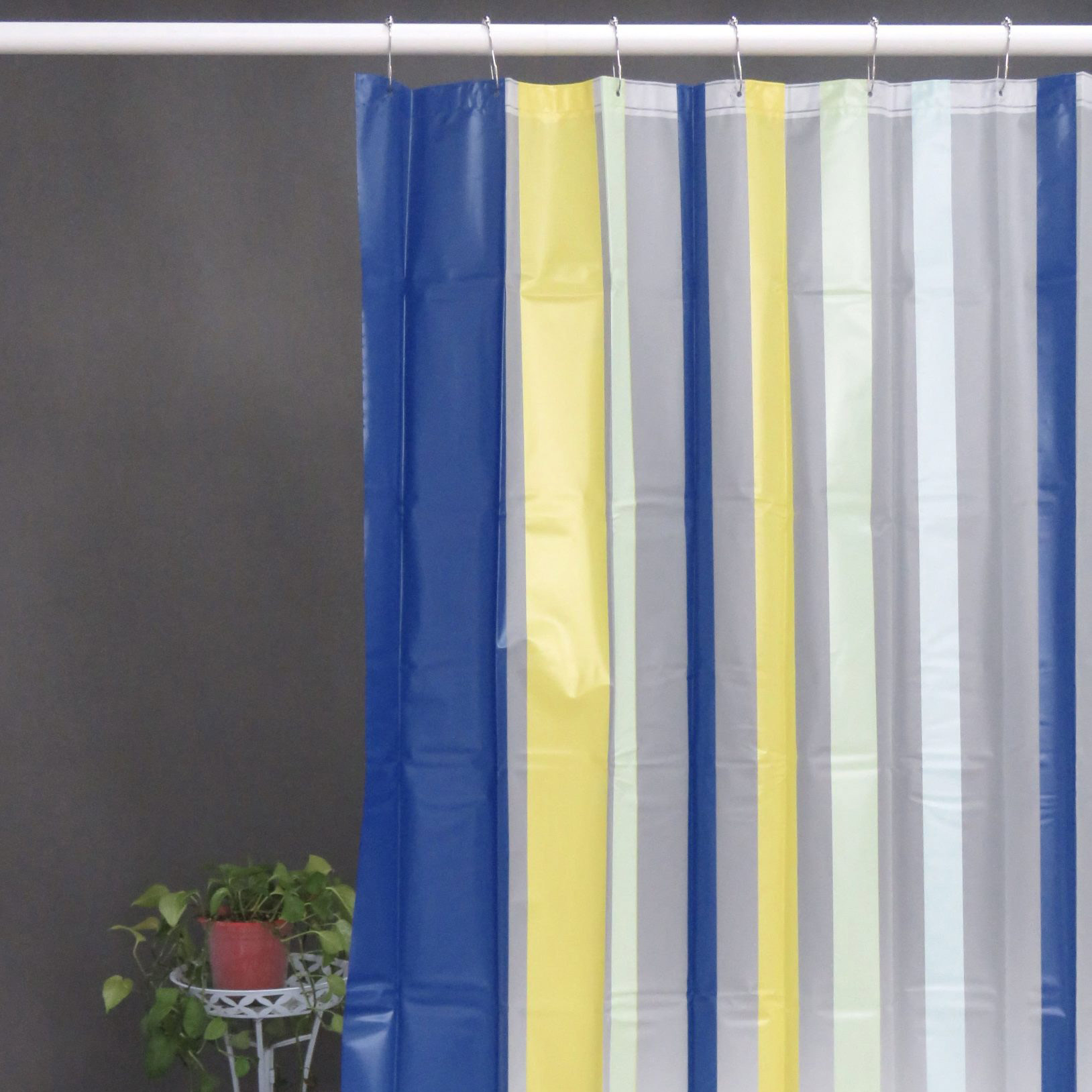 PEVA Striped Shower Curtain