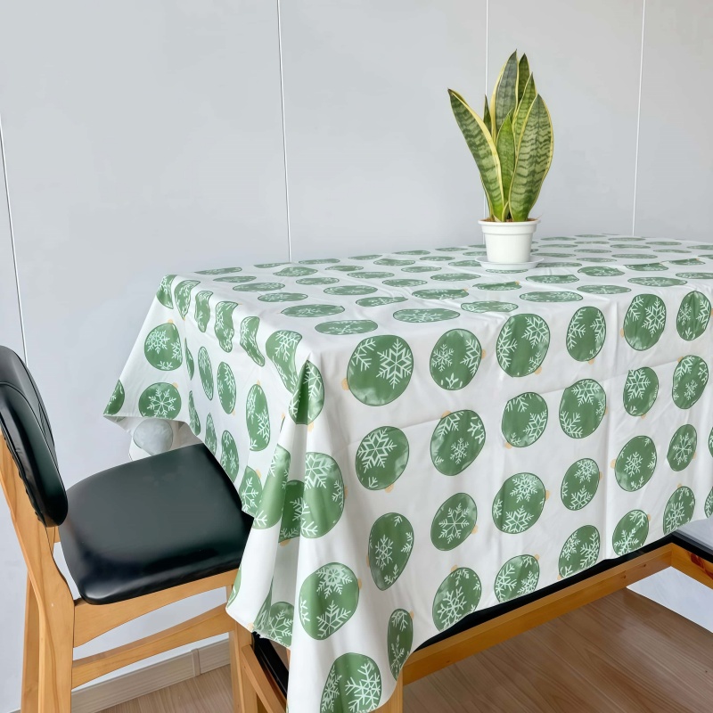 Green Snowball Tablecloth