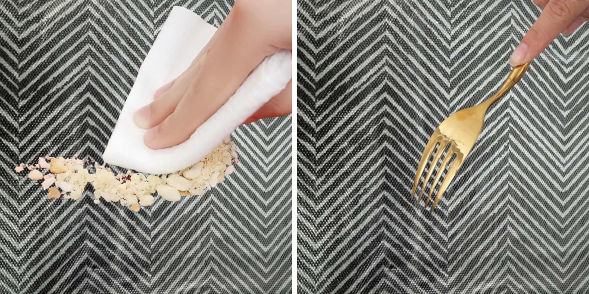 Modern Chevron Flanel Destekli Masa Örtüsü Modern Chevron Flanel Destekli Masa Örtüsü