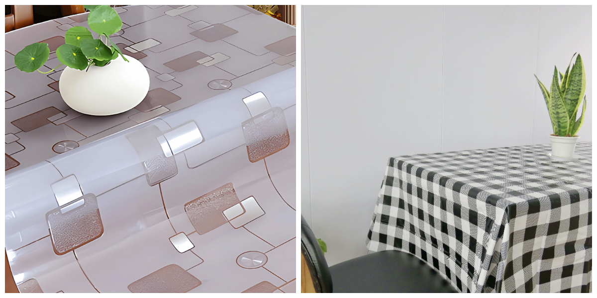 Toalhas de mesa em PVC vs. Toalhas de mesa em tecido Toalhas de mesa em PVC vs. Toalhas de mesa em tecido