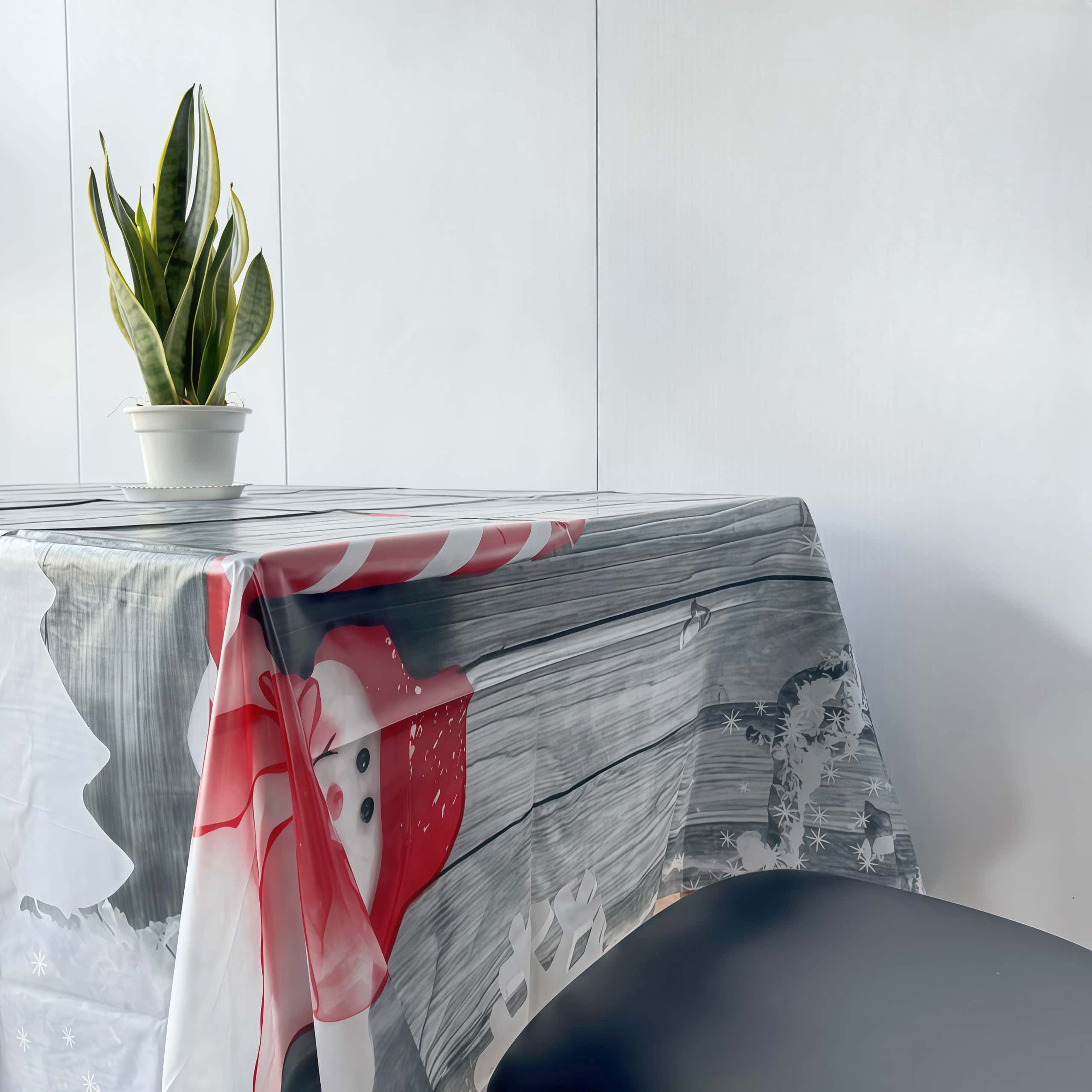 Snowmen PE Waterproof Tablecloth