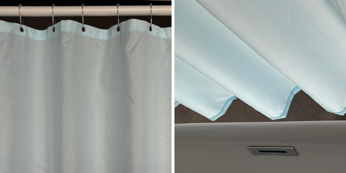 Klassiek stoffen douchegordijn