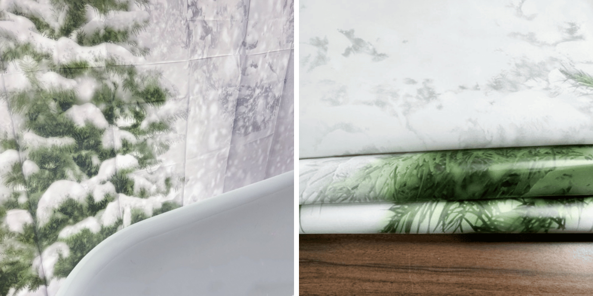 Rideau de douche PEVA « Paysage d'hiver féérique » Rideau de douche PEVA « Paysage d'hiver féérique »