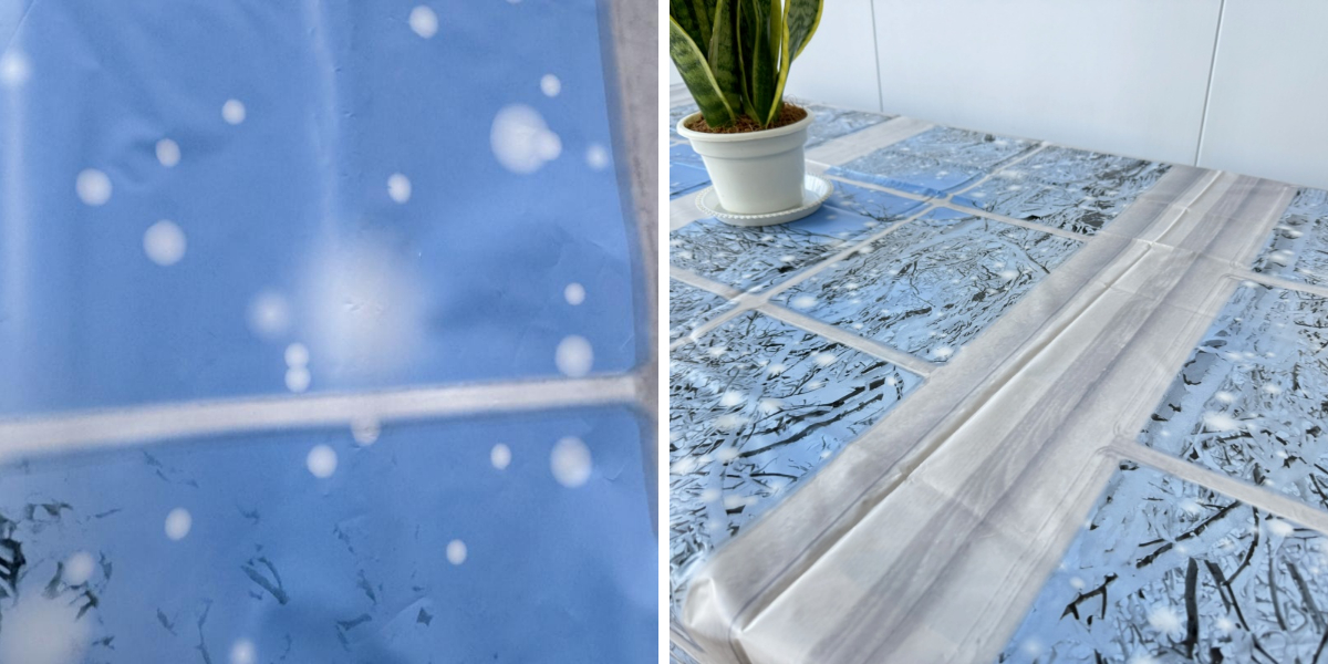 Winter Window Vinyl Tablecloth