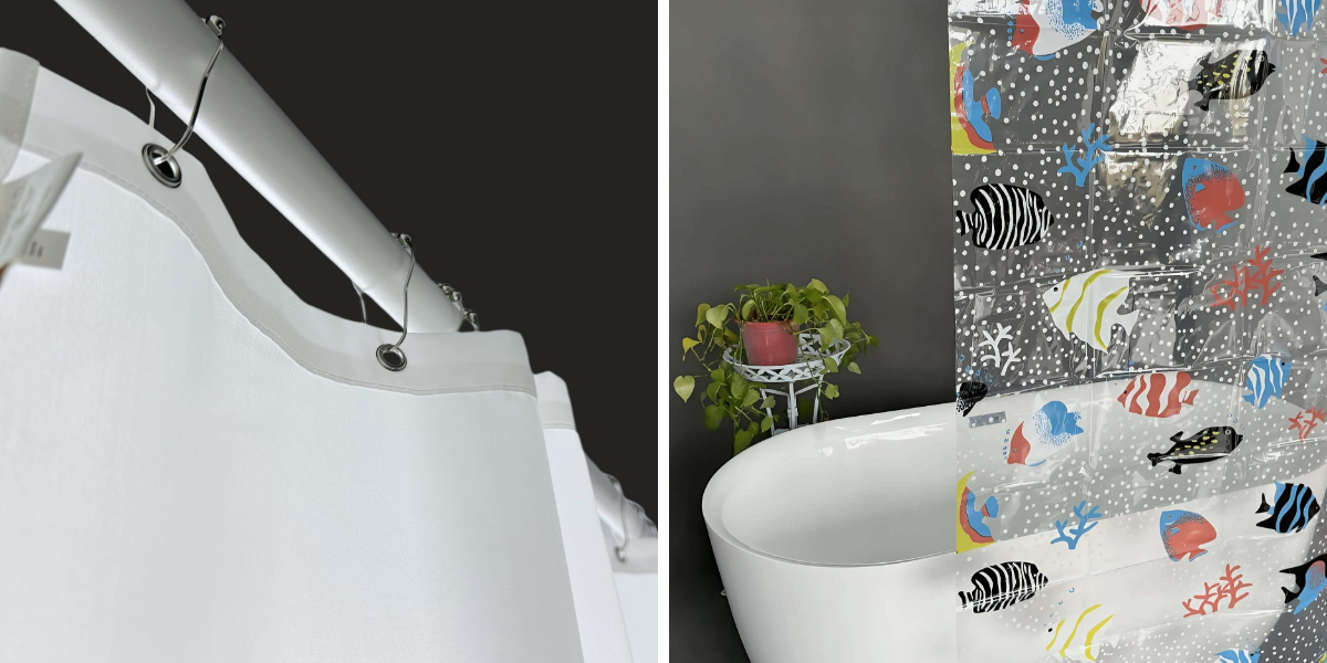 Stylish Bathroom Ideas with a Long Shower Curtain Stylish Bathroom Ideas with a Long Shower Curtain