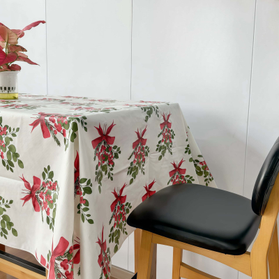 Festive Charm Flannel Backed Vinyl Tablecloth