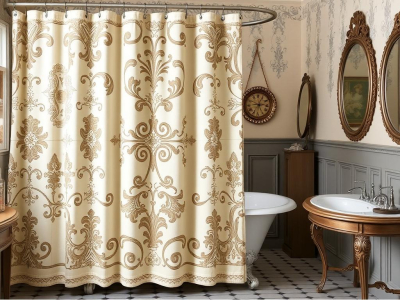 Zasłony prysznicowe w stylu retro do domów w stylu boho, mid-century i vintage