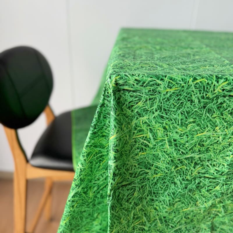 Green Straw Flannel Plastic Tablecloth