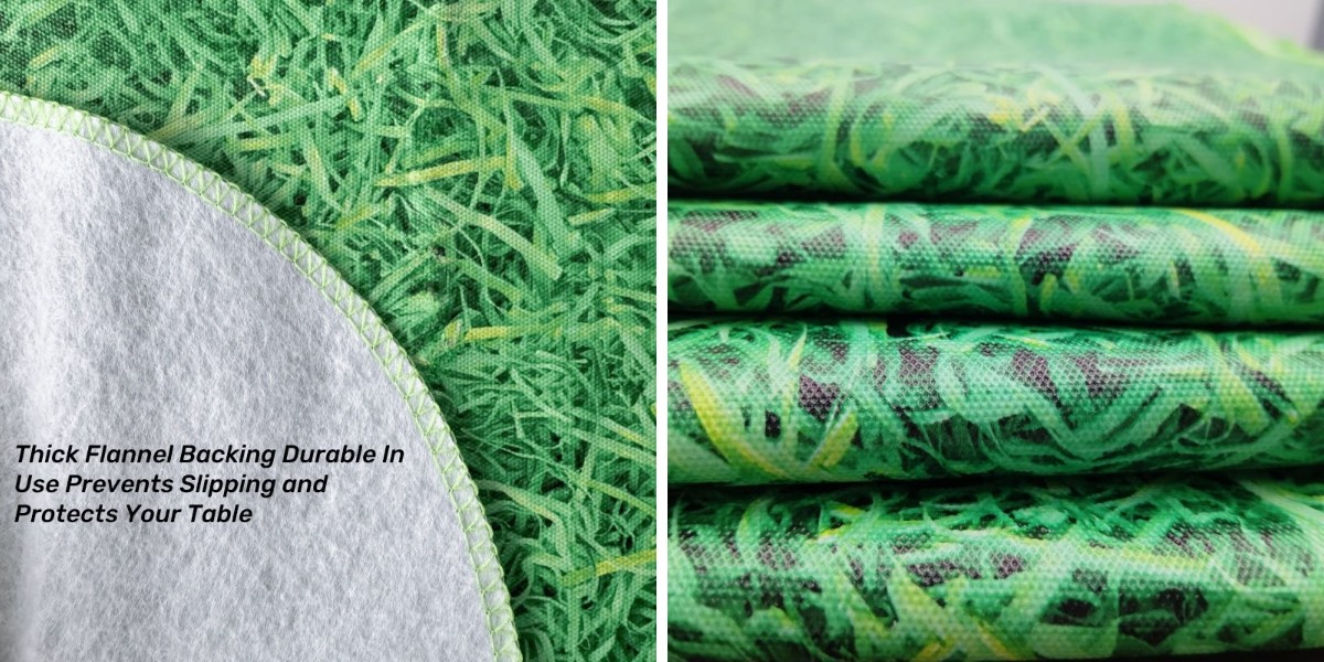 Tischdecke aus Vinyl mit frischem Gras Tischdecke aus Vinyl mit frischem Gras