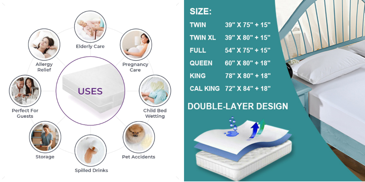 Protège-matelas en vinyle classique Protège-matelas en vinyle classique