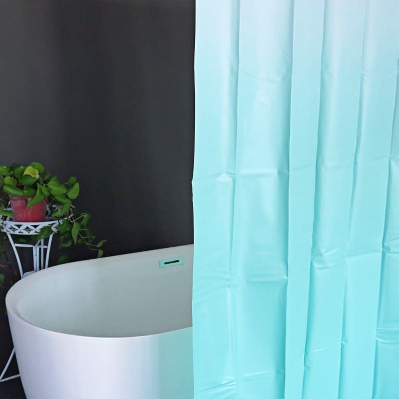 Ocean Mist Ombre Vinyl Shower Curtain