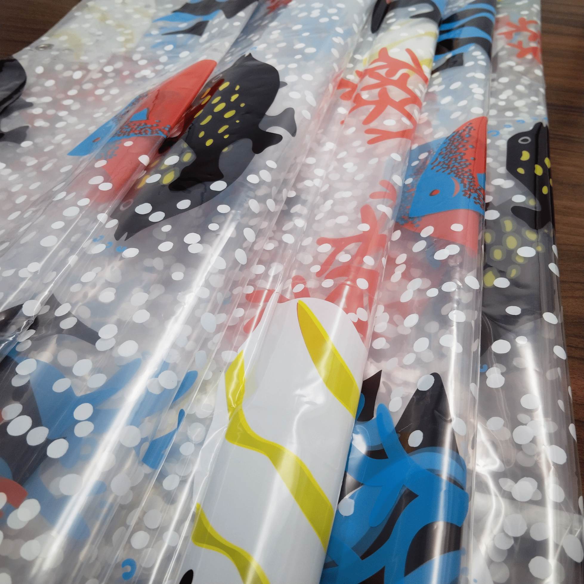 PEVA Fish Bath Shower Curtain Clear