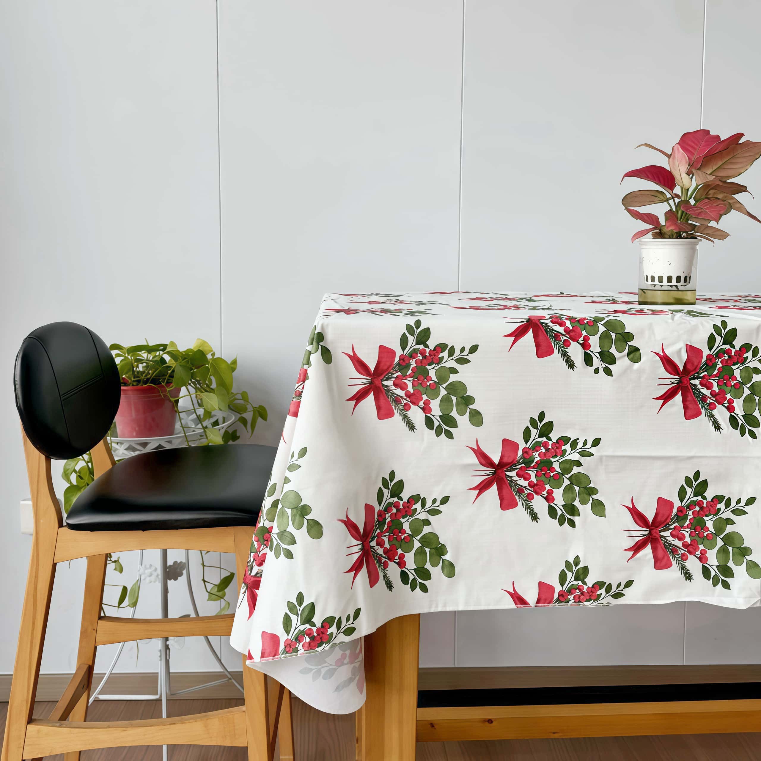 Festive Elegance Flannel Backed Vinyl Tablecloth