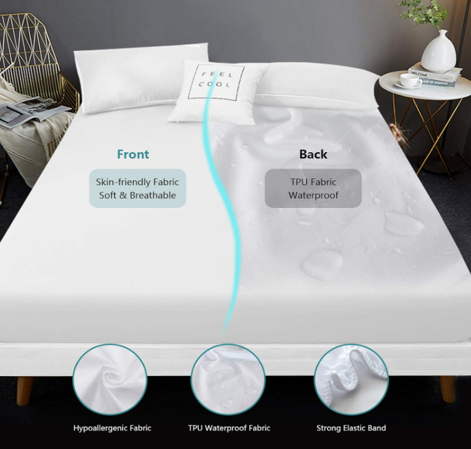 Housse de matelas en vinyle facile à nettoyer