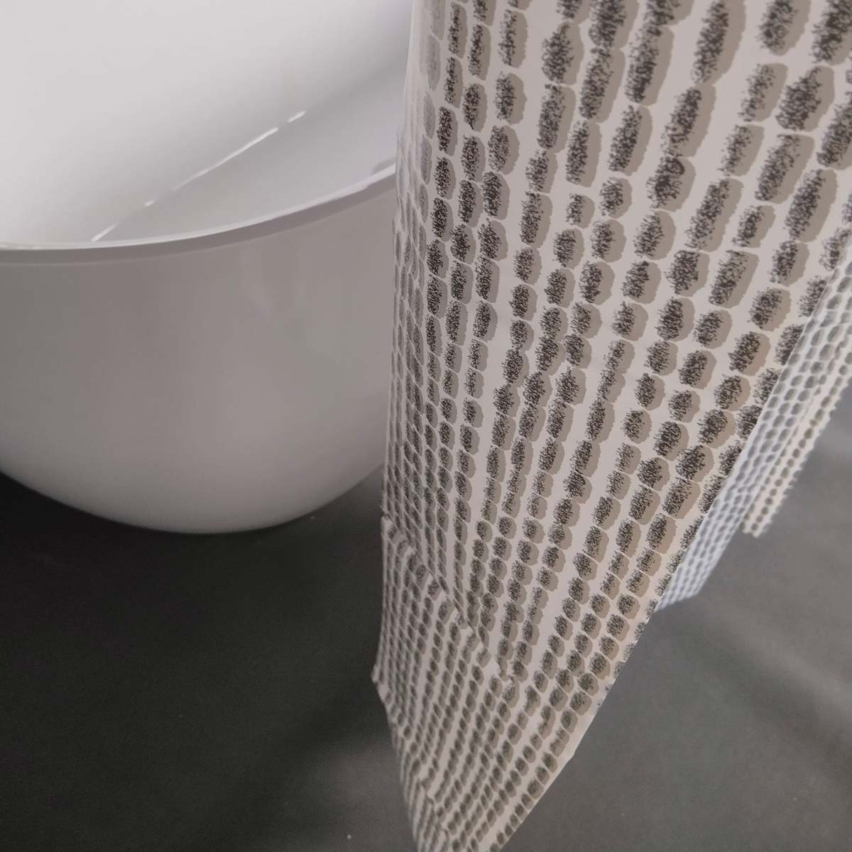 Soft Grid Waterproof Shower Curtain