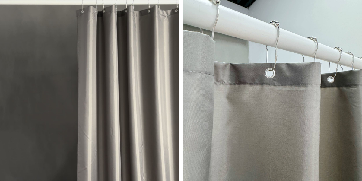 Rideaux de douche en tissu personnalisés : tailles, impressions et choix de tissus