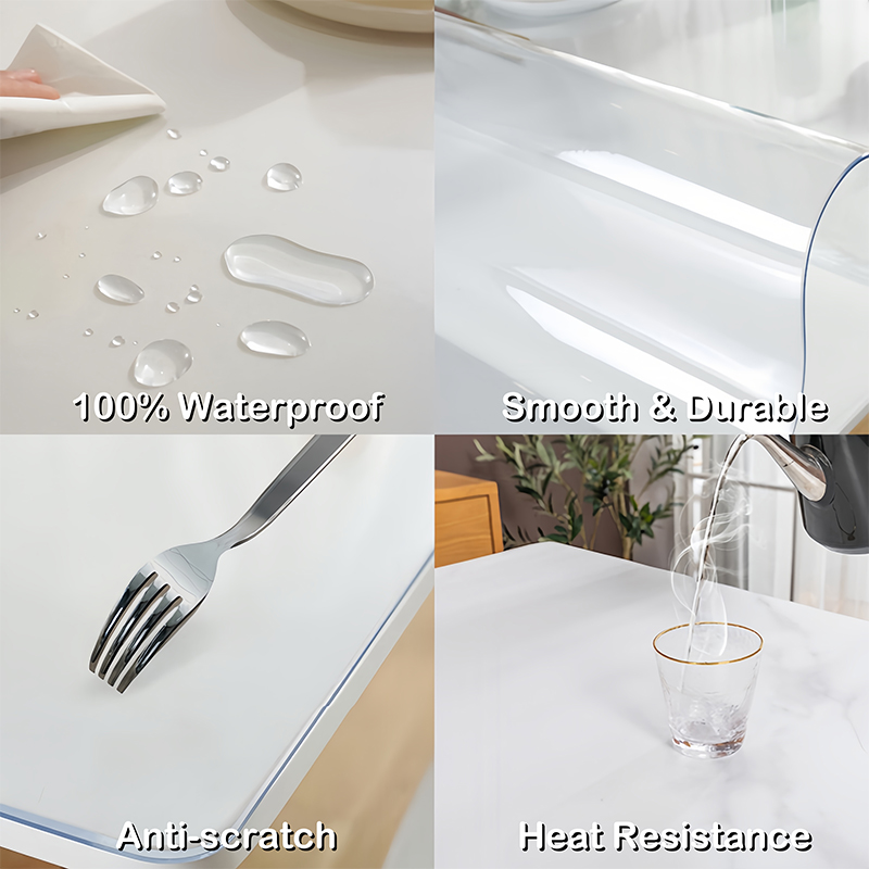 Transparente, strapazierfähige, wasserfeste Vinyl-Tischmatte