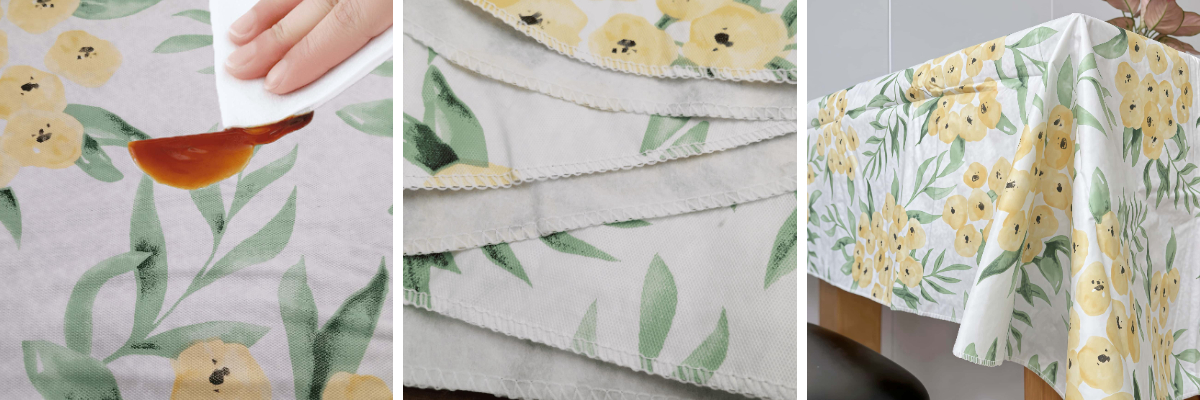 Loquat Patterned Vinyl Tablecloth Loquat Patterned Vinyl Tablecloth