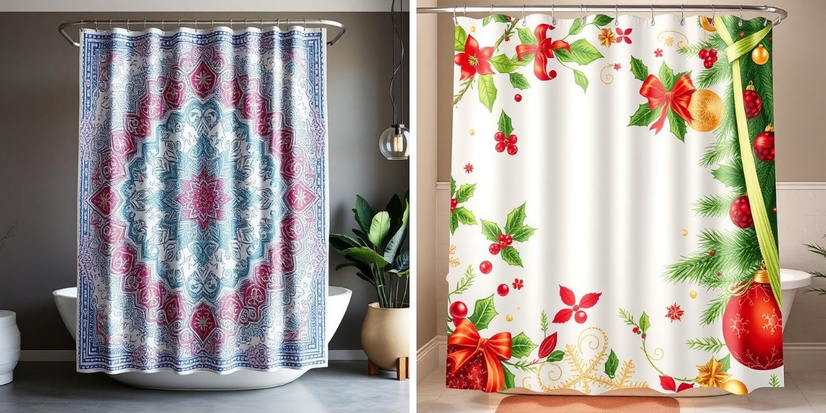 Holiday Shower Curtains for Christmas, Thanksgiving, and Winter Decor