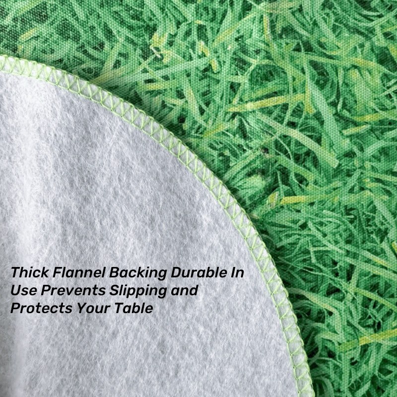 Green Straw Flannel Plastic Tablecloth