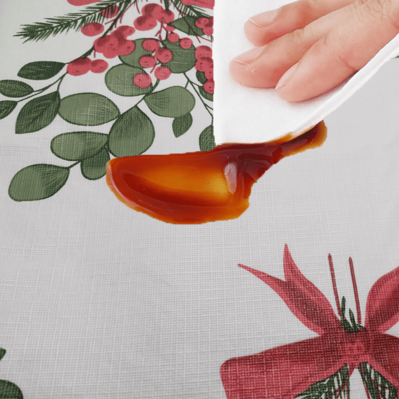 Festive Elegance Flannel Backed Vinyl Tablecloth Festive Elegance Flannel Backed Vinyl Tablecloth