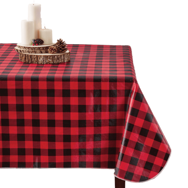 Wipeable Flannel Backed Vinyl Tablecloth