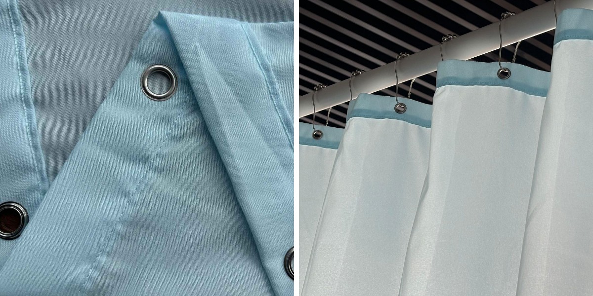 Klassiek stoffen douchegordijn