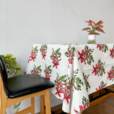 Festive Elegance Flannel Backed Vinyl Tablecloth